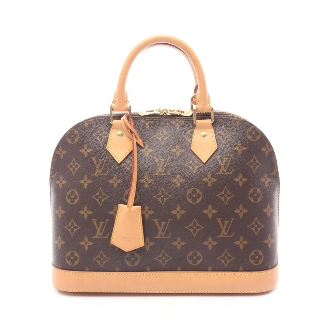 Louis Vuitton Alma Handbag, Coated Canvas and Leather, Monogram, Women's, Brown, M53151 (1 of 12)