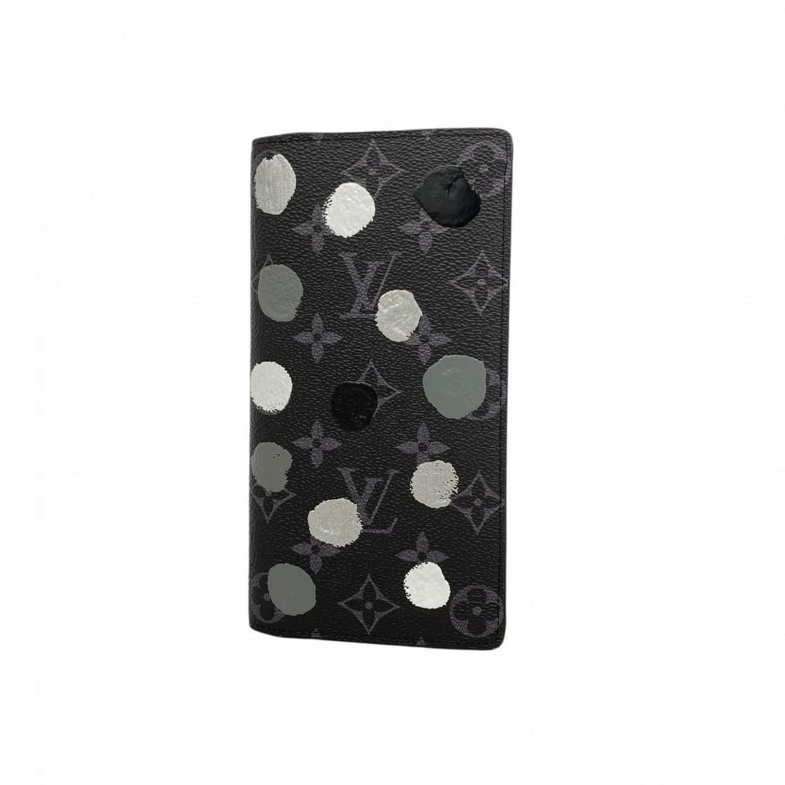Louis Vuitton Monogram Eclipse Long Wallet with Yayoi Kusama Design, Portefeuille Brazza M81932,: --- Catalog ---Category: SizeSize (HxWxD): 19cm x 10cm x 2cm / 7.48'' x 3.93'' x 0.78''Category: DesignType: Long wallet (bi-fold)Color: Black, Multi-colorGender: MenCategory: GeneralMPN: M81932Brand: