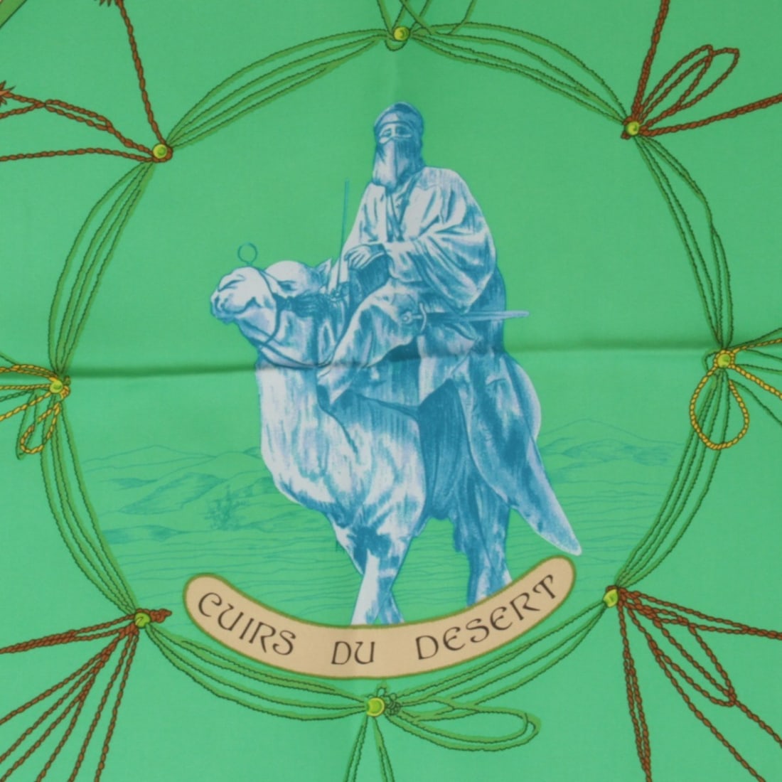 HERMES Carré 90 COIRS DU DESERT Desert Leather Scarf/Muffler, Silk, Blue, Women's: --- Catalog ---Category: SizeSize (LxW): 90cm x 90cm / 35.43'' x 35.43''Category: DesignType: ScarfColor: BlueGender: WomenMaterial: Silk Category: GeneralBrand: Hermes--- Item List ---Section: Condit