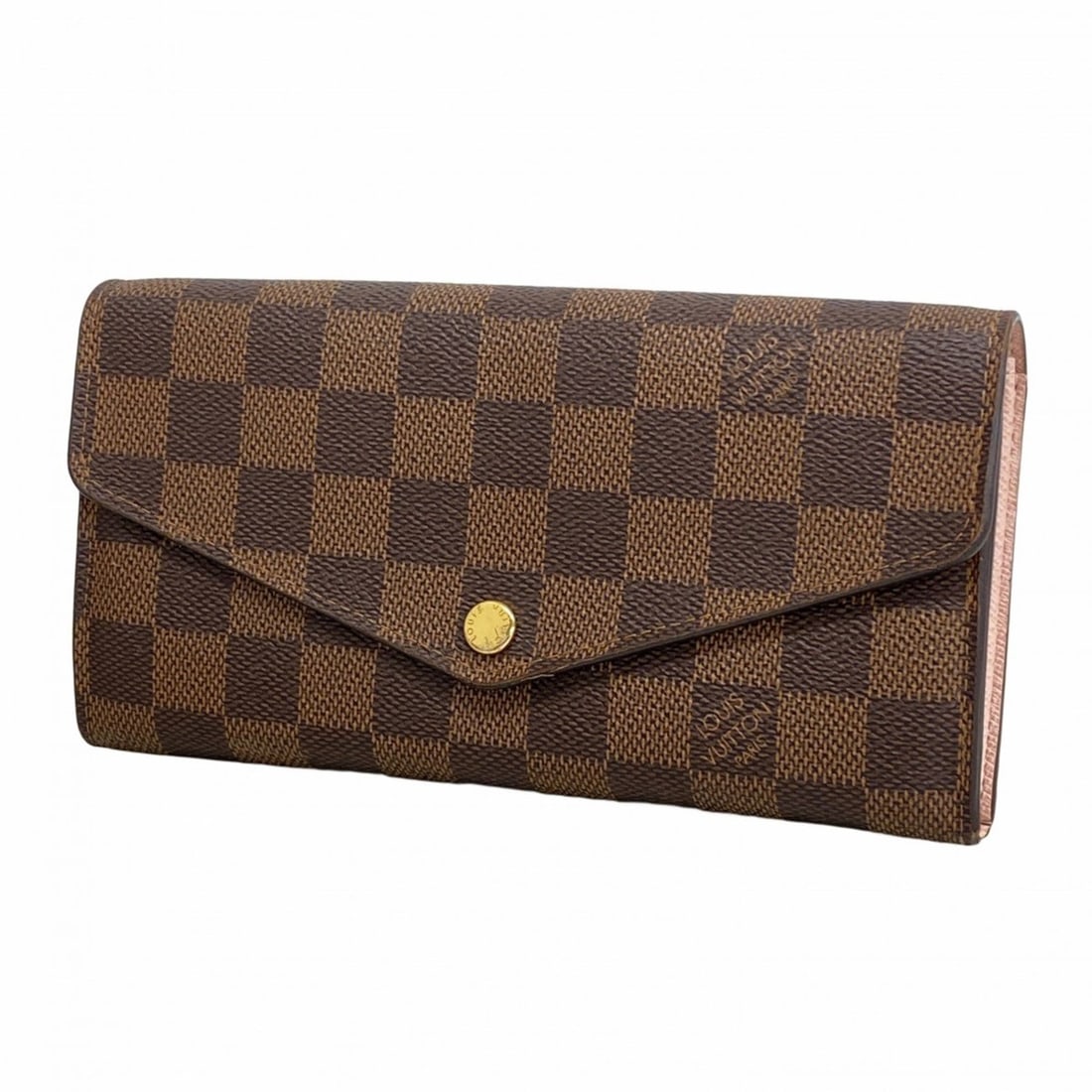 Louis Vuitton Damier Portefeuille Sarah Long Wallet N60144 Ebene Rose Ballerine for Women (1 of 15)