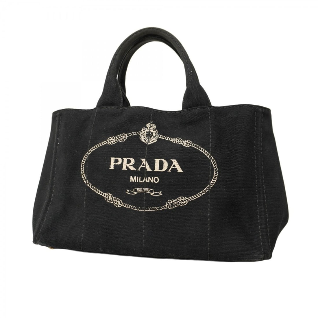 Prada Canapa Canvas Tote Bag, Black, Women's (1 of 11)