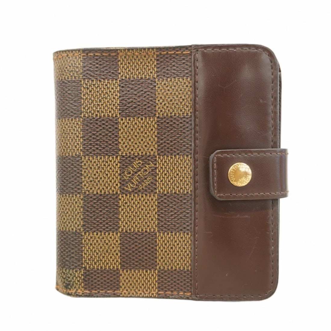Louis Vuitton Damier Compact Zip Wallet N61668 Ebene Women's (1 of 12)