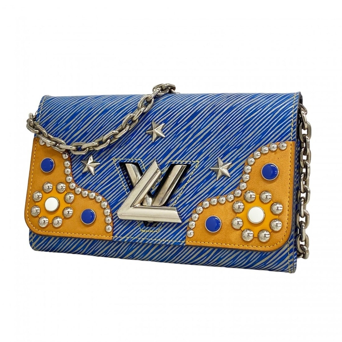 Louis Vuitton Epi Denim Twist MM Wallet M54445, Lightweight, Women's: --- Catalog ---Category: SizeSize (HxWxD): 12cm x 19cm x 3.5cm / 4.72'' x 7.48'' x 1.37''Category: DesignType: Chain/Shoulder walletGender: WomenCategory: GeneralMPN: M54445Brand: Louis Vuitton--- Ite