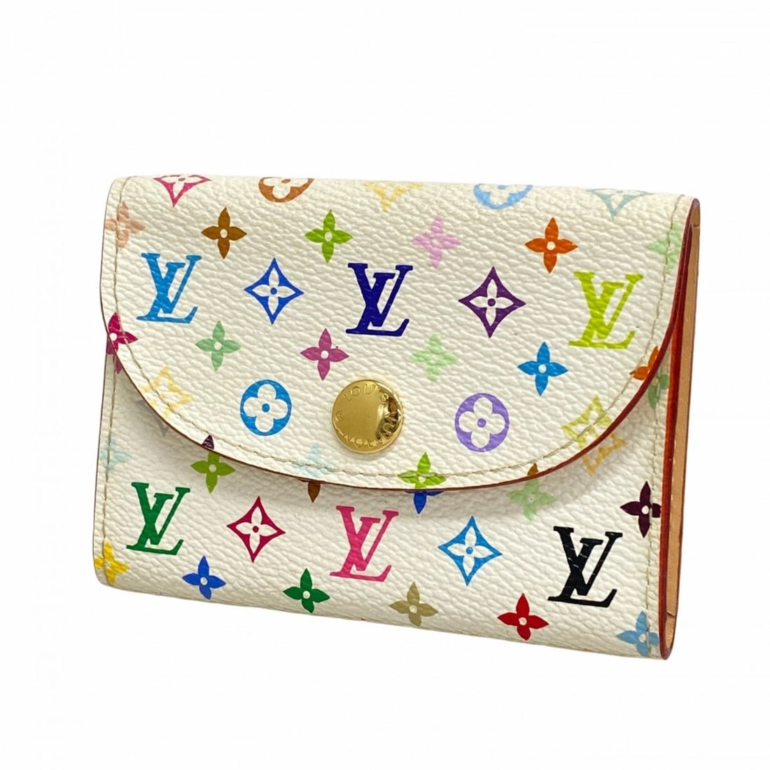 Louis Vuitton Monogram Multicolore Business Card Holder, Envelope Carte de Visite M66560, Beige, (1 of 10)