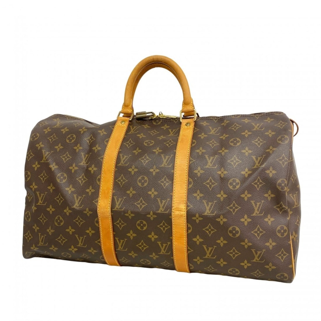 Louis Vuitton Monogram Keepall 50 Boston Bag M41426 Brown Men's and Women's (1 of 12)