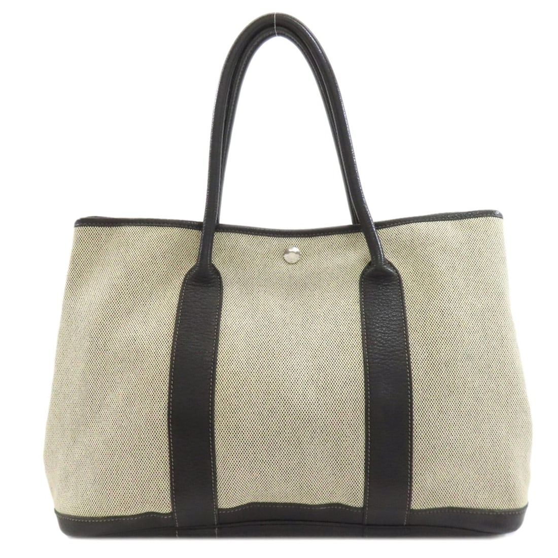 Hermès Garden Party PM Tote Bag in Silver Hardware, Toile H, Women's, HERMES: --- Catalog ---Category: SizeSize (HxWxD): 25cm x 36cm x 18cm / 9.84'' x 14.17'' x 7.08''Category: DesignType: Tote bagColor: GrayGender: WomenMaterial: Toile H Category: GeneralBrand: Hermes--- Item
