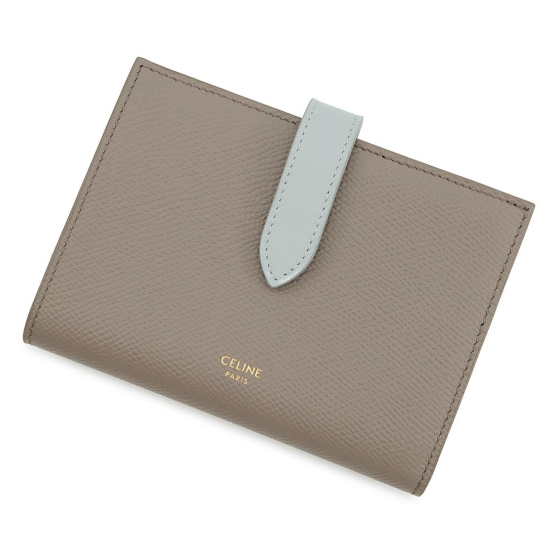 Celine Medium Bi-fold Wallet with Strap, Two-Tone Grained Calfskin Leather, 10B643BRU, Sale Item: --- Catalog ---Category: SizeSize (HxWxD): 10cm x 14cm / 3.93'' x 5.51''Category: DesignType: Wallet (bi-fold)Gender: WomenCategory: GeneralBrand: CelineCountry of Origin: Italy--- Item List ---Sectio