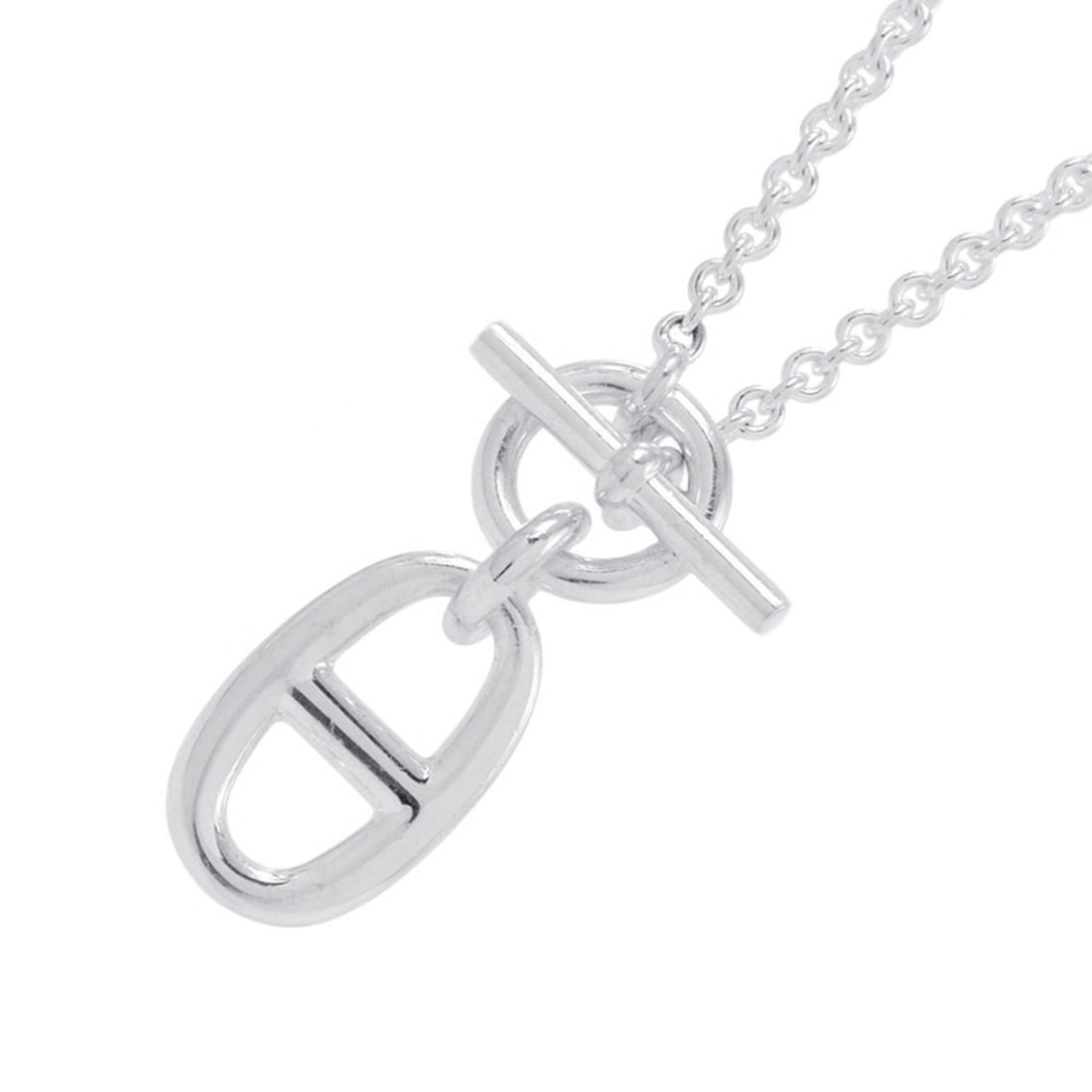 Hermes Chaine d'Ancre Amulet Necklace in SV925 Silver: --- Catalog ---Category: SizeWeight: 10.1g / 0.35oz.Pendant Size: 29.3mm x 11.5mm / 1.15'' x 0.45''Neck Circumference: 40.5 cm / 15.94''Category: DesignGender: WomenMaterial: Silver 925Pendant Type: A