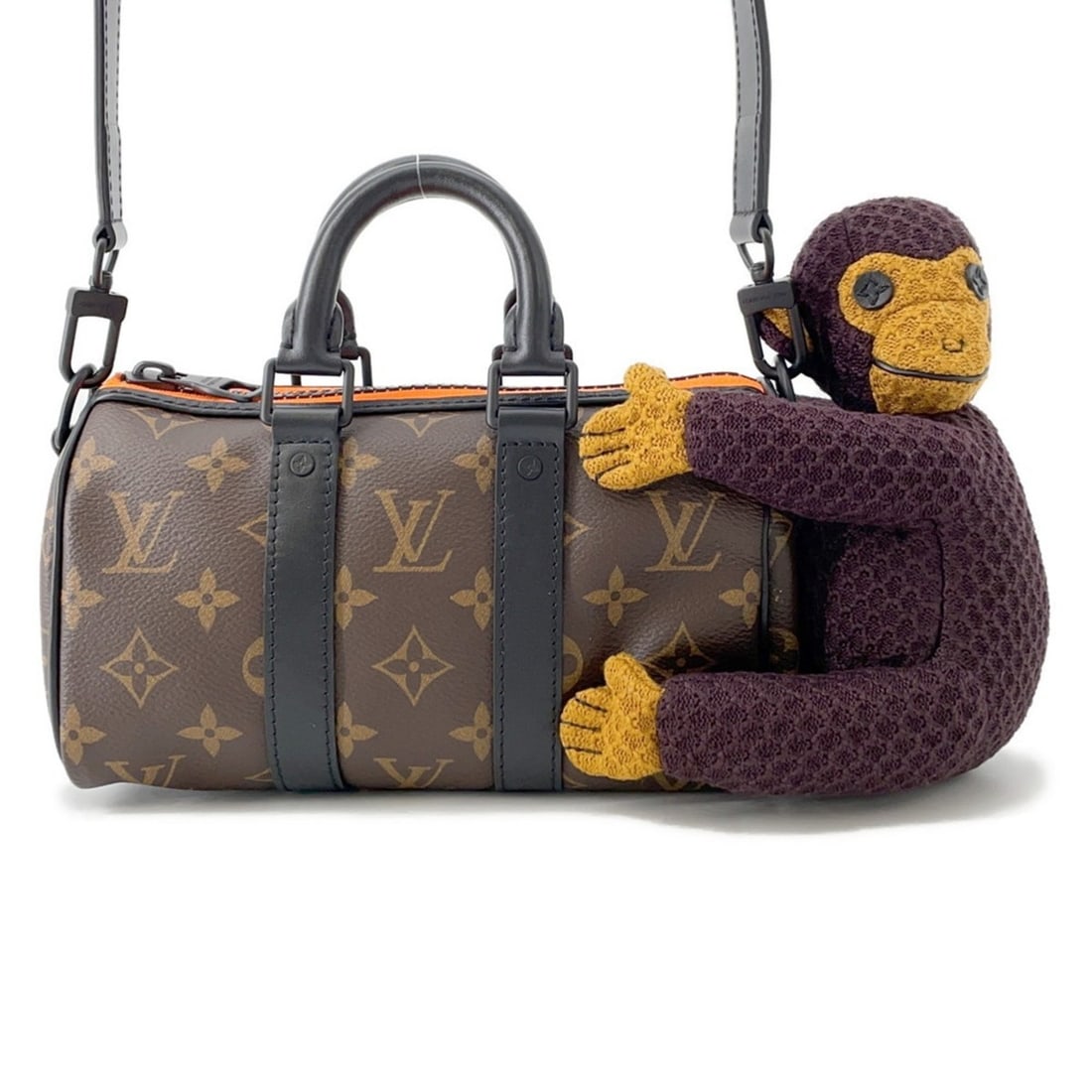 Louis Vuitton Monogram Keepall XS Handbag M80118, 2-way shoulder bag, LV Friend Monkey, Virgil Abloh: --- Catalog ---Category: SizeWeight: 490g / 1.08lb.Size (HxWxD): 12.5cm x 21.5cm x 9cm / 4.92'' x 8.46'' x 3.54''Strap Length: 106cm - 130cm / 41.73'' - 51.18''Category: DesignType: HandbagColor: Brow