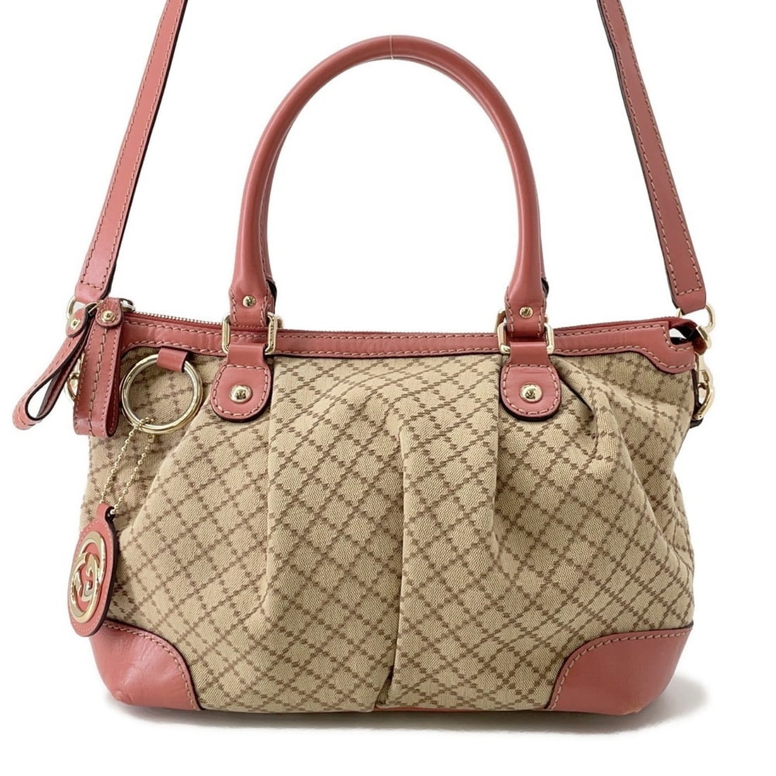 Gucci Diamante Sukey Canvas/Leather Handbag 247902 GUCCI Bag 2-Way Shoulder: --- Catalog ---Category: SizeWeight: 800g / 1.76lb.Size (HxWxD): 23cm x 28cm x 12cm / 9.05'' x 11.02'' x 4.72''Strap Length: 112cm - 117cm / 44.09'' - 46.06''Category: DesignType: Handbag, Shoulder ba