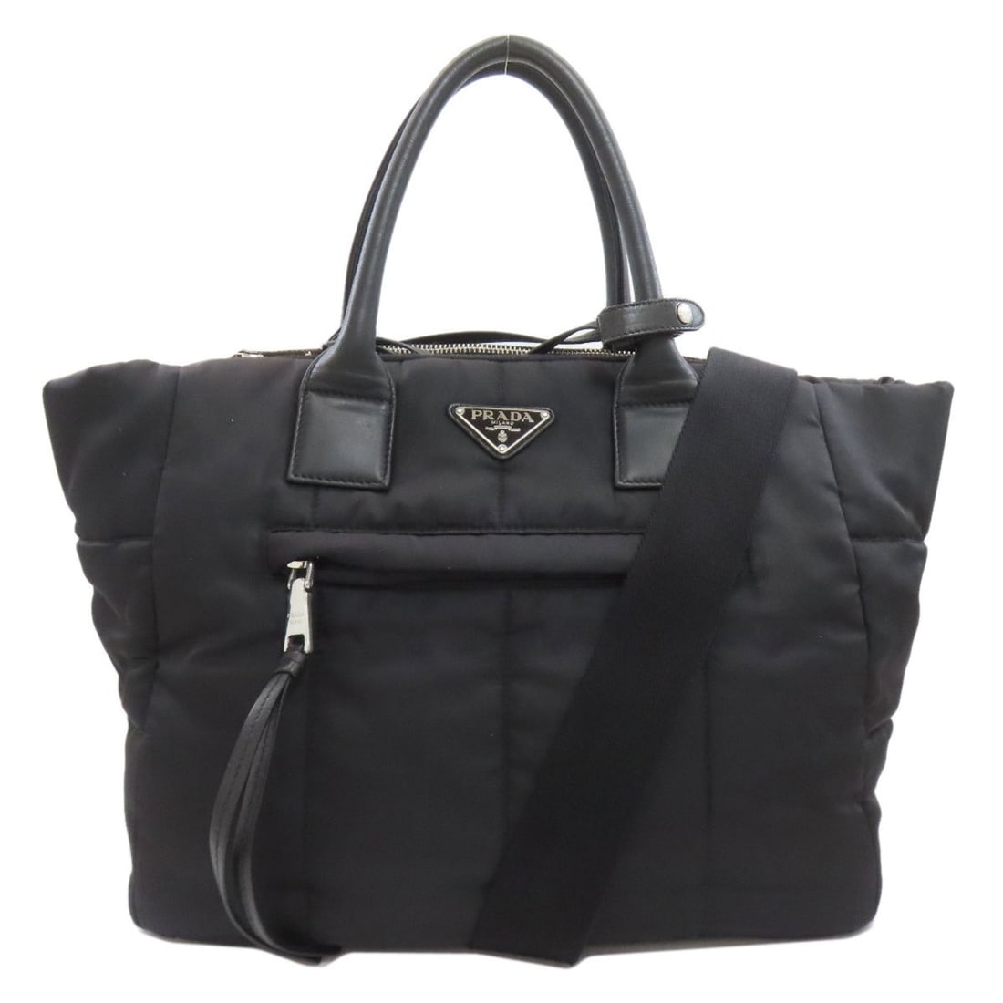 Prada Tessuto Bomber 2-Way Tote Bag in Nylon with Logo Hardware, Women's (1 of 20)