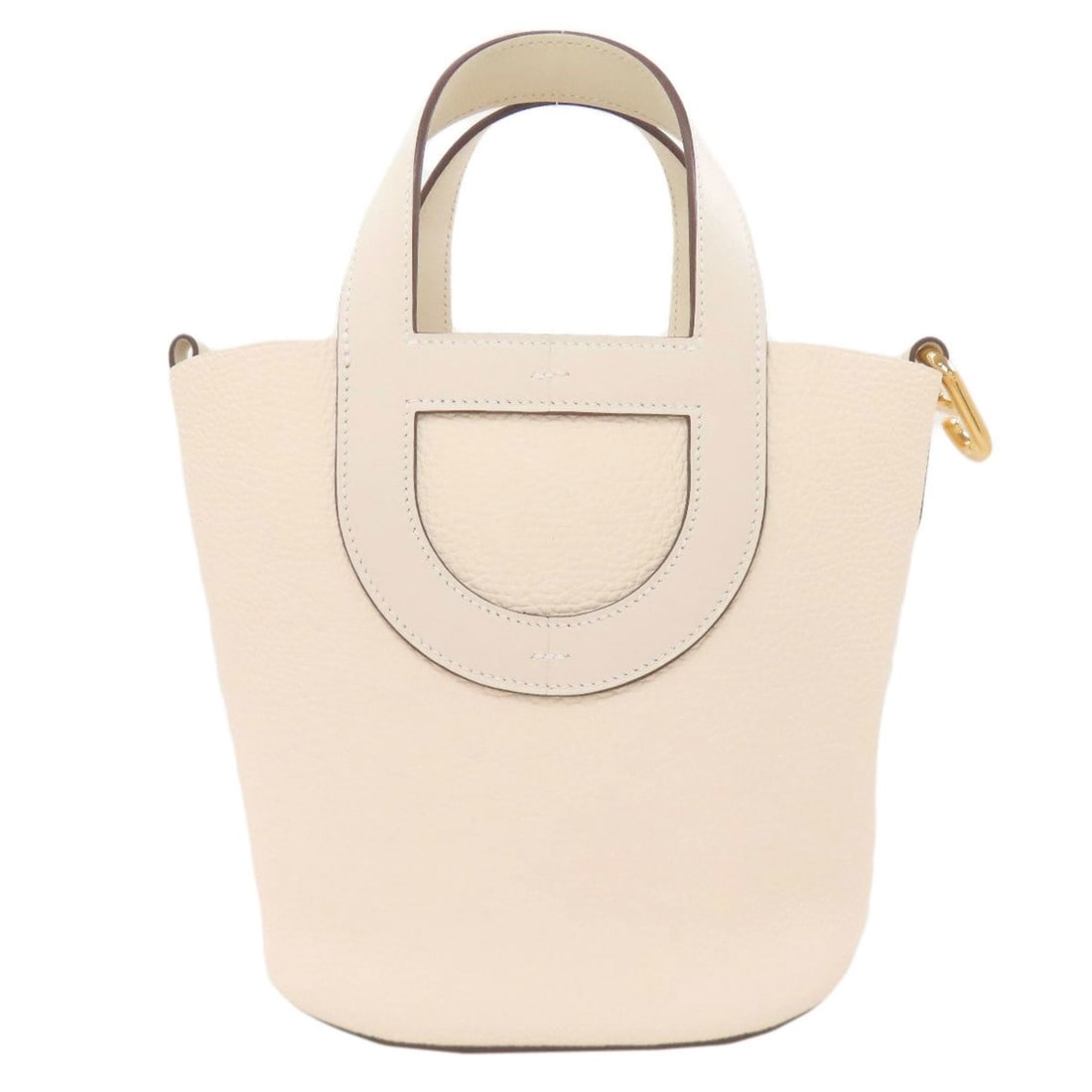 Hermes Hermès In the Loop 18 Nata Handbag with Gold Hardware, Taurillon, Women's: --- Catalog ---Category: SizeSize (HxWxD): 20cm x 18cm x 12cm / 7.87'' x 7.08'' x 4.72''Category: DesignType: HandbagGender: WomenCategory: GeneralBrand: Hermes--- Item List ---Section: ConditionRanki