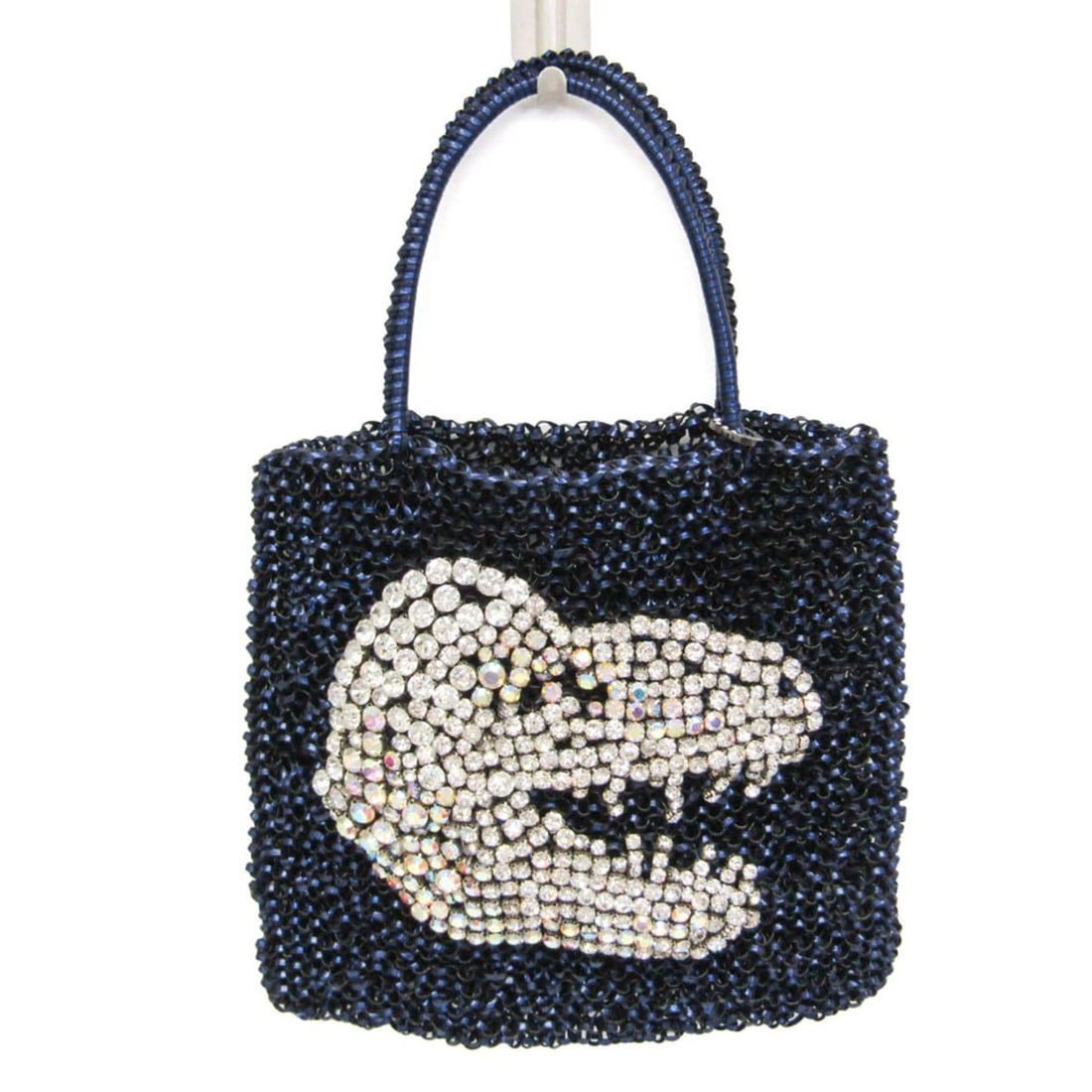Anteprima Square Dinosaur Wire Bag Women's Wire,Beads Handbag Silver,Navy: --- Catalog ---Category: SizeHandle Drop: 11.00cm / 4.33''Size (HxWxD): 20cm x 21cm x 2cm / 7.87'' x 8.26'' x 0.78''Handle Length: 27.5cm / 10.82''Category: DesignType: HandbagColor: Navy, SilverGende