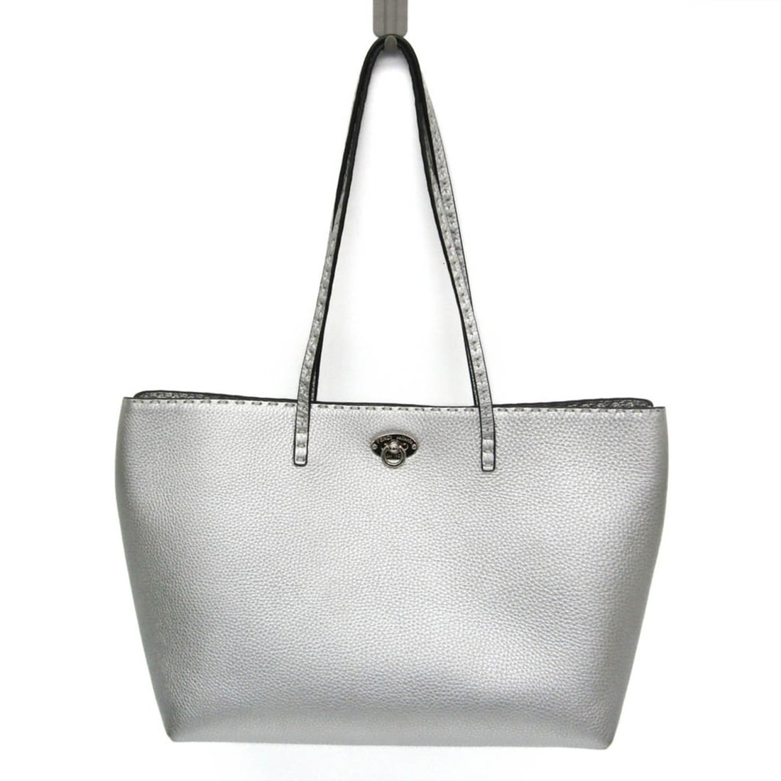 Fendi Selleria Carla 8BH257 Women's Leather Tote Bag Silver (1 of 17)