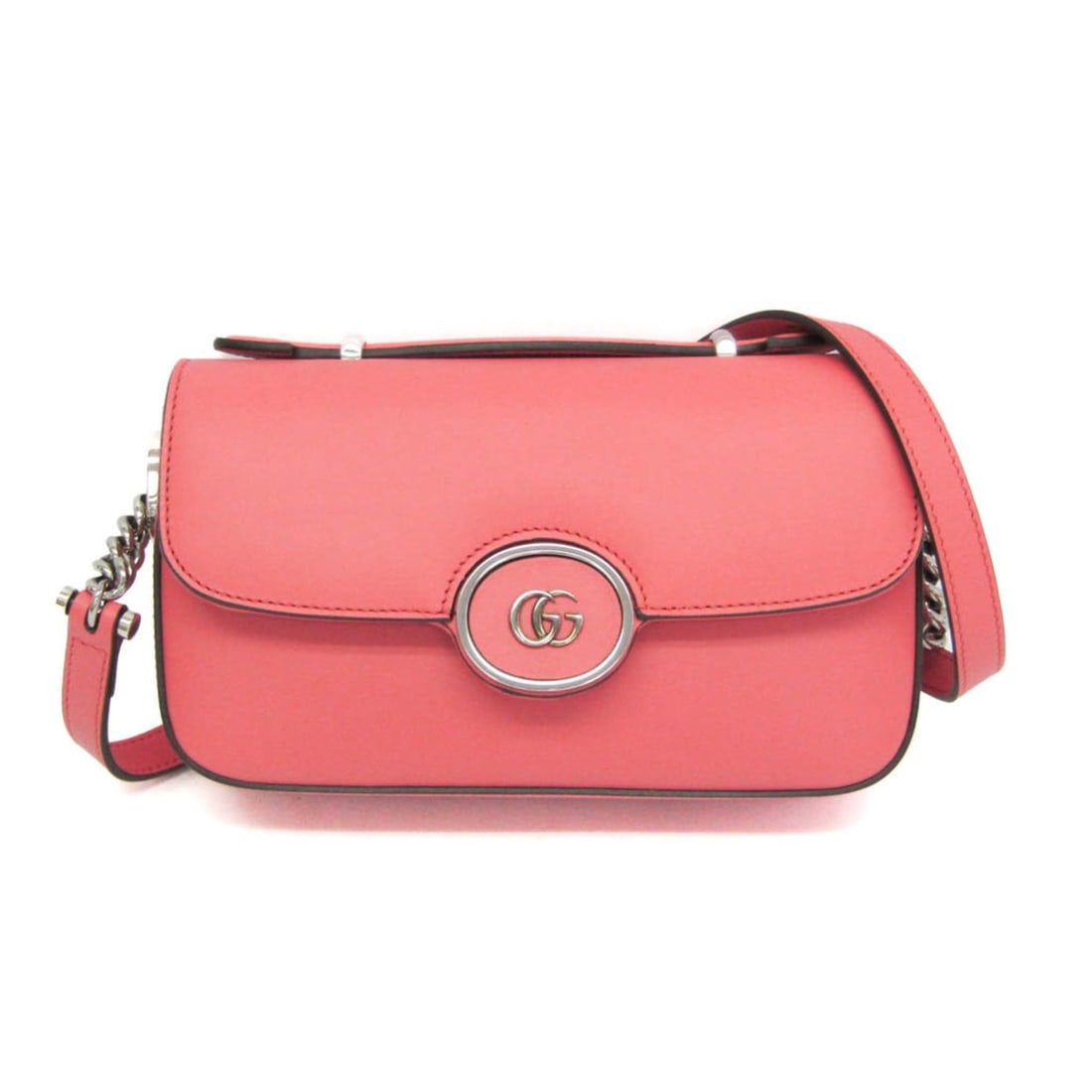 Gucci Double G 739722 Women's Leather Shoulder Bag Pink: --- Catalog ---Category: SizeSize (HxWxD): 13cm x 22cm x 5cm / 5.11'' x 8.66'' x 1.96''Strap Length: 102cm - 116cm / 40.15'' - 45.66''Handle Length: 11cm / 4.33''Category: DesignType: Shoulder bagColo