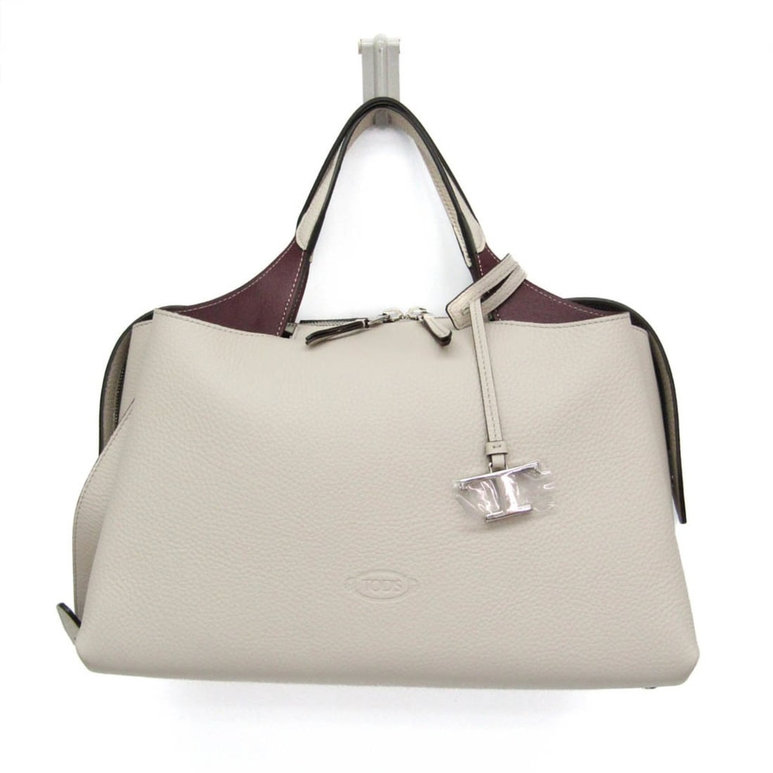 Tod's Bauletto Bag Medium XBWAPAHL300QRI5O90 Women's Leather Handbag,Shoulder Bag Light Gray,Wine: --- Catalog ---Category: SizeSize (HxWxD): 22cm x 34cm x 15cm / 8.66'' x 13.38'' x 5.9''Strap Length: 94cm - 115cm / 37'' - 45.27''Handle Length: 35cm / 13.77''Category: DesignType: Handbag, Shoulder