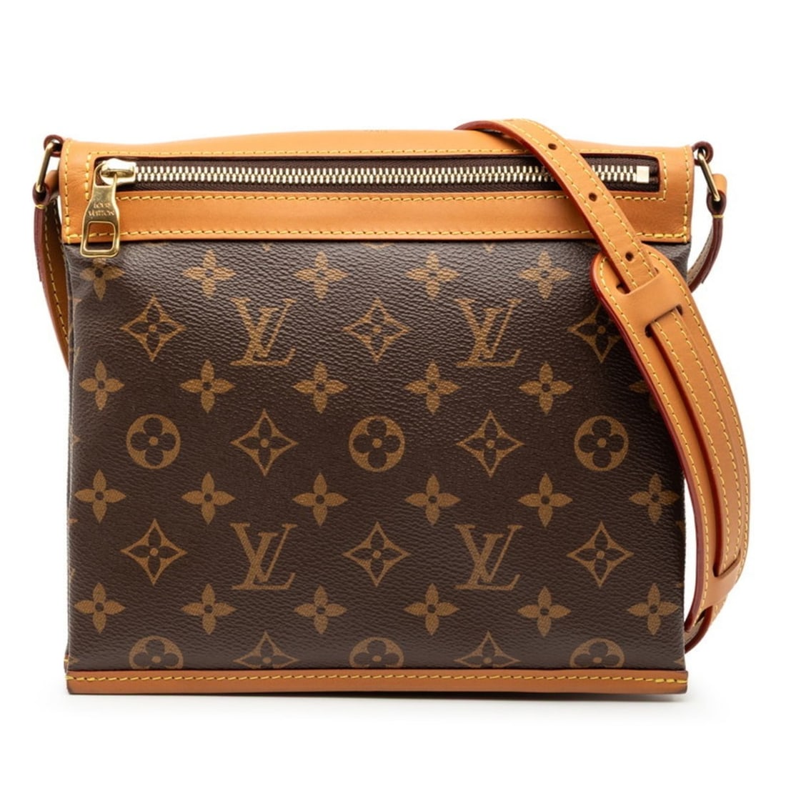 Louis Vuitton Monogram Saumur Messenger PM Crossbody Shoulder Bag M44879 Brown Leather Women's LOUIS (1 of 20)
