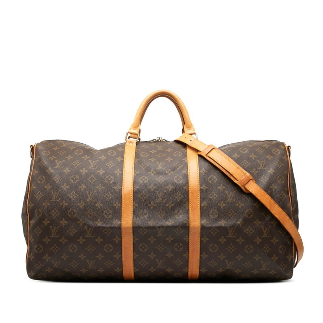 Louis Vuitton Monogram Keepall Bandouliere 60 Boston/Shoulder Bag, 2-Way, M41412, Brown Leather,: --- Catalog ---Category: SizeSize (HxWxD): 31.5cm x 60cm x 26cm / 12.4'' x 23.62'' x 10.23''Category: DesignType: Boston bag, Shoulder bagColor: BrownGender: WomenMaterial: PVC , Leather Category: Gen