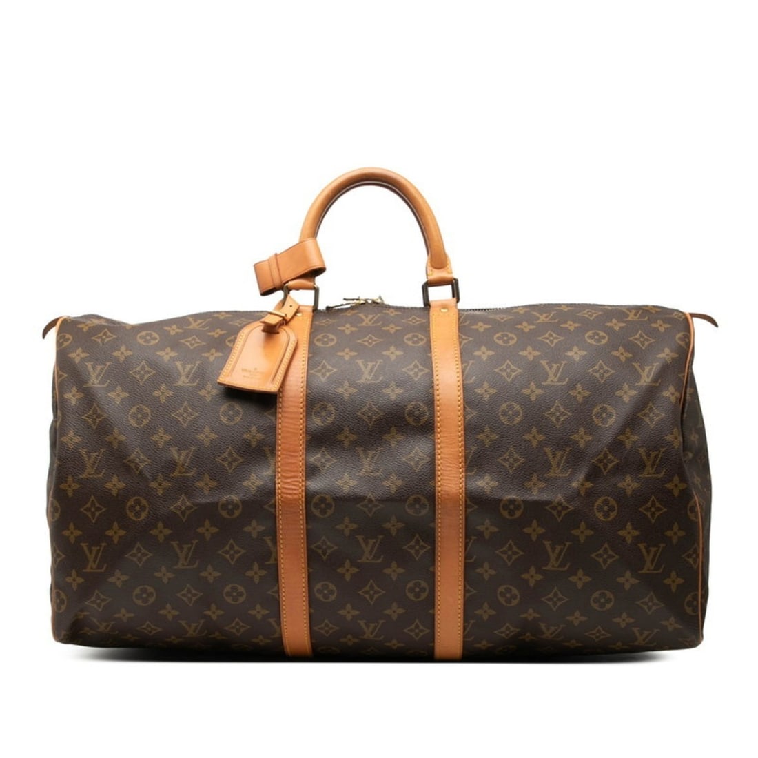 Louis Vuitton Monogram Keepall 55 Boston Bag/Travel Bag M41424 Brown Leather Women's LOUIS VUITTON (1 of 18)