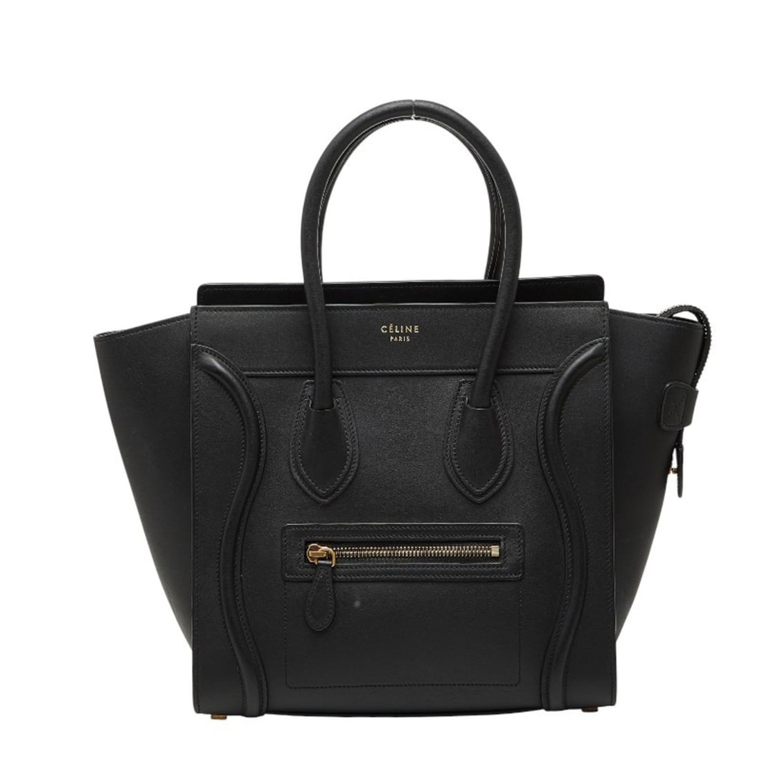 Celine Luggage Micro Shopper Handbag in Black Leather for Women: --- Catalog ---Category: SizeSize (HxWxD): 25cm x 26cm x 13cm / 9.84'' x 10.23'' x 5.11''Category: DesignType: HandbagColor: BlackGender: WomenMaterial: Leather Category: GeneralBrand: Celine--- Item