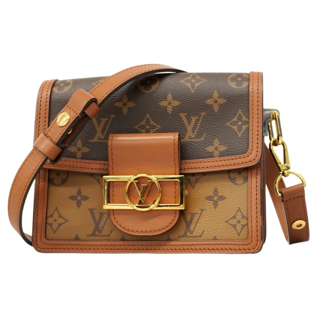 Louis Vuitton Monogram Reverse Dauphine MINI Shoulder Bag M45959 Brown Women's P2108223: --- Catalog ---Category: SizeSize (HxWxD): 16.5cm x 19cm x 10cm / 6.49'' x 7.48'' x 3.93''Category: DesignType: Shoulder bagColor: BrownGender: WomenCategory: GeneralMPN: M45959Brand: Louis Vuitton---