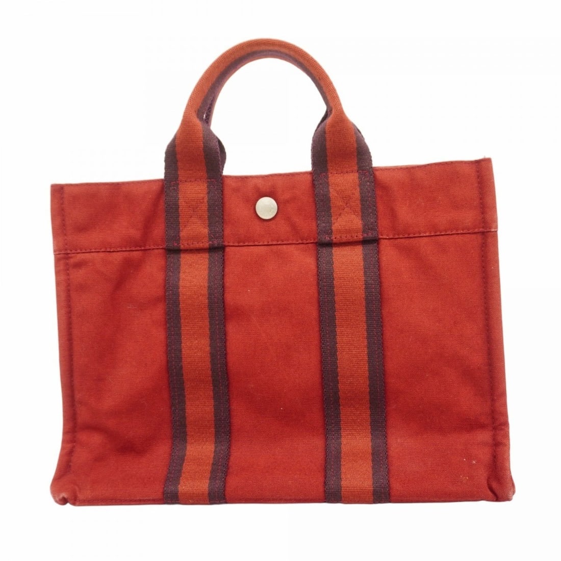 Hermes Hermès Foul Tote PM Canvas Bag, Red, Men's/Women's, P2084518: --- Catalog ---Category: SizeSize (HxWxD): 22.5cm x 30.5cm x 8cm / 8.85'' x 12'' x 3.14''Category: DesignType: Tote bagColor: Red colorGender: Men,WomenMaterial: Canvas Hardware Color: SilverCategory: