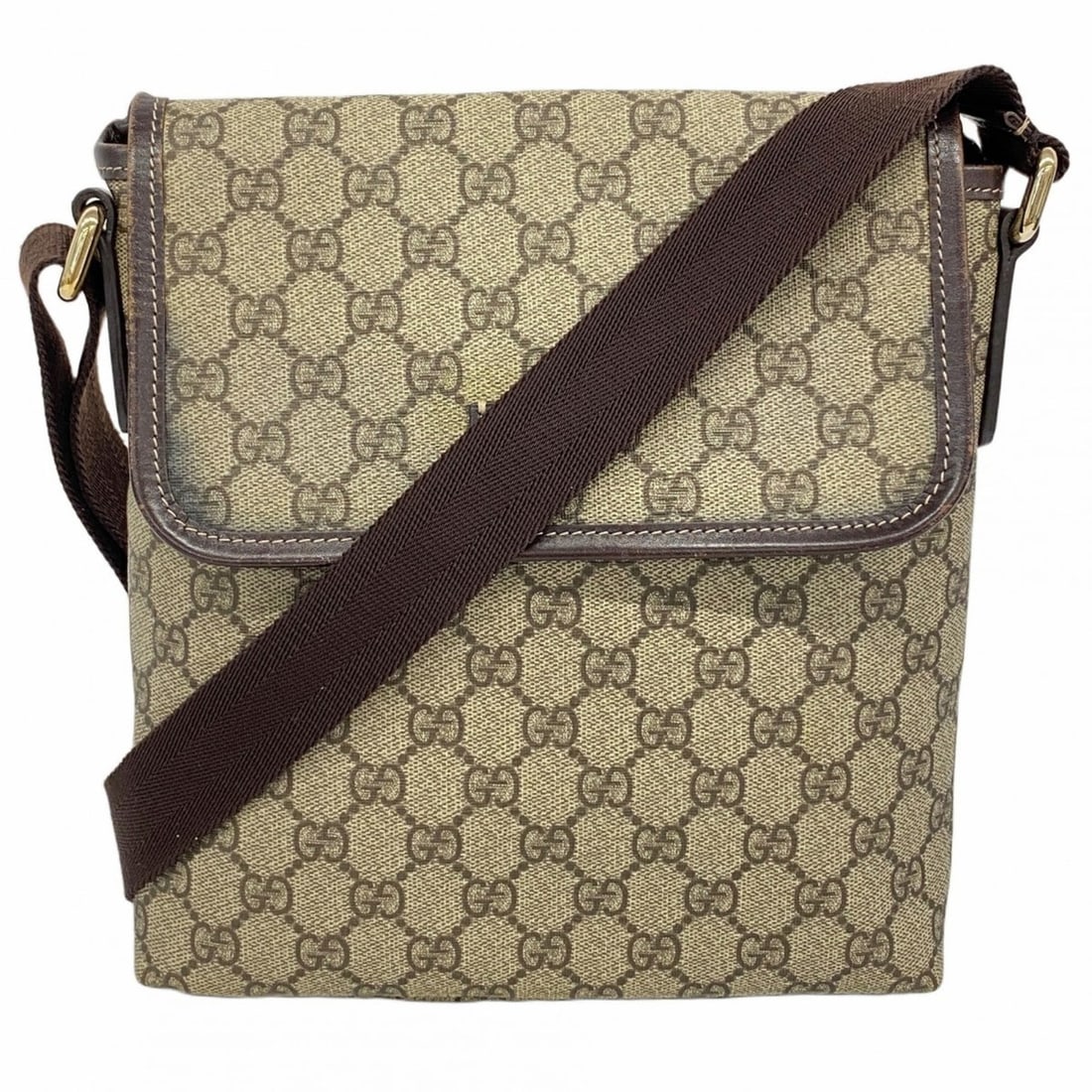 Gucci GG Supreme Shoulder Bag 223666 Brown, Beige, Champagne, Women's, P2083694: --- Catalog ---Category: SizeSize (HxWxD): 25cm x 22cm x 5cm / 9.84'' x 8.66'' x 1.96''Category: DesignType: Shoulder bagColor: Beige, BrownGender: WomenMaterial: PVC Hardware Color: Champagne goldCat