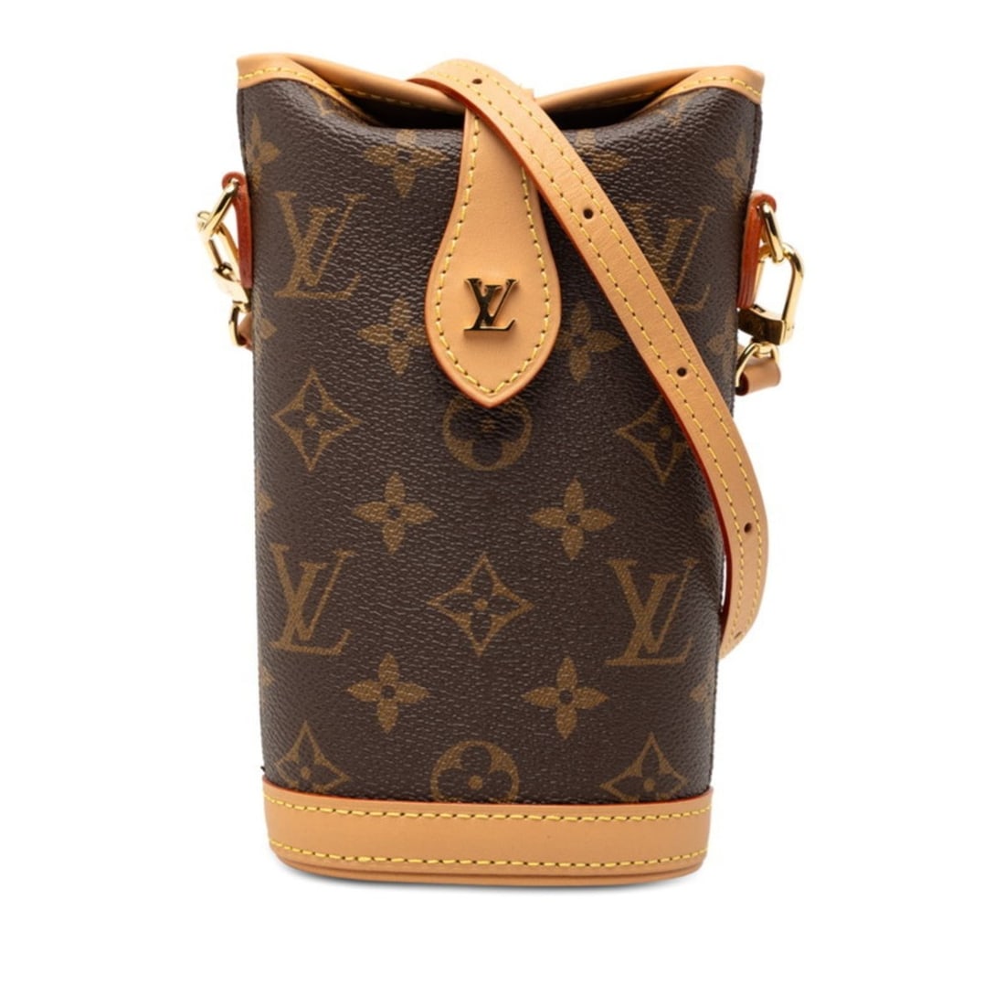 Louis Vuitton Monogram Fold Me Pouch Crossbody Shoulder Bag M80874 Brown Leather Women's LOUIS (1 of 10)