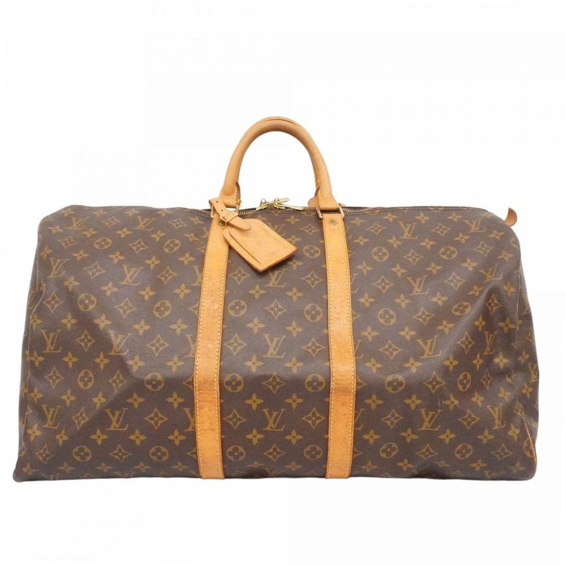Louis Vuitton Monogram Keepall 55 Boston Bag M41424 Brown Men's and Women's (1 of 14)