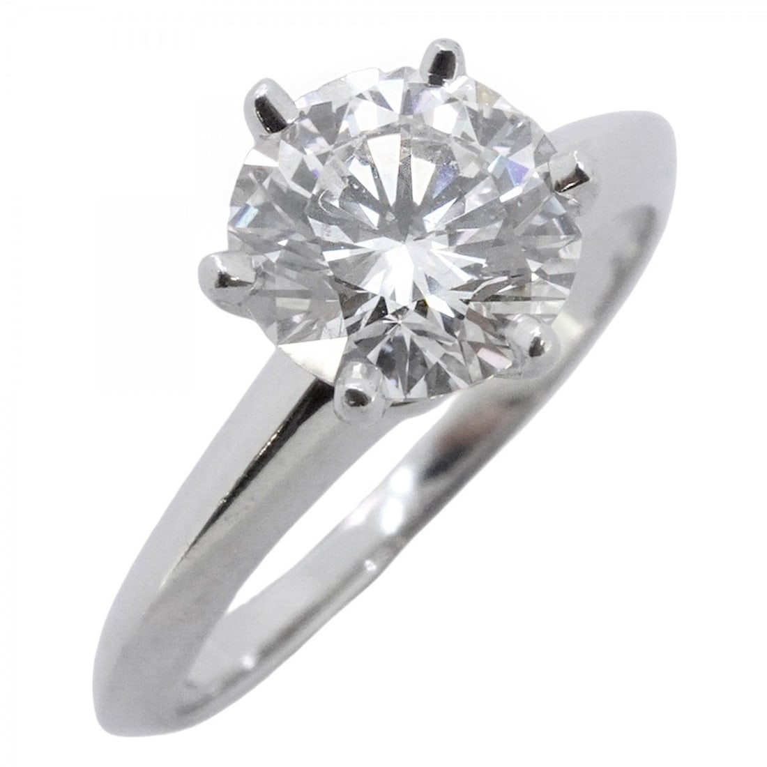 Tiffany Solitaire Ring, 1PD, Pt950 Platinum, 1.22ct Diamond, Size 8.5, Women's: --- Catalog ---Category: SizeJP Size: 8.5US Size: 4.5Category: DesignType: Band ringStone: DiamondGender: WomenMaterial: Platinum 950Category: GeneralBrand: Tiffany--- Item List ---Section: ConditionR
