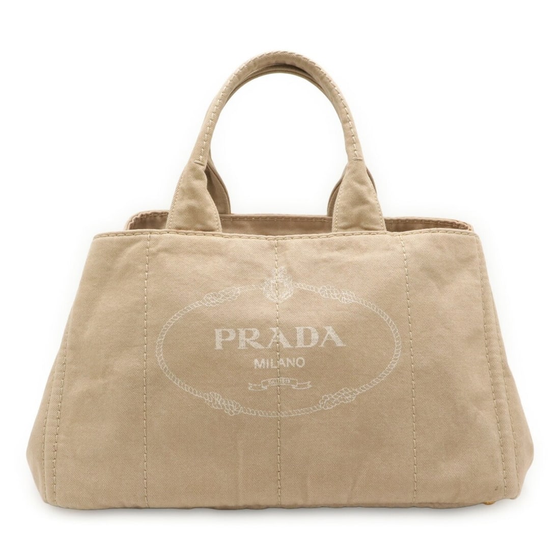 PRADA CANAPA Tote Bag, Large Canvas Tote, Beige, B1872B (1 of 14)