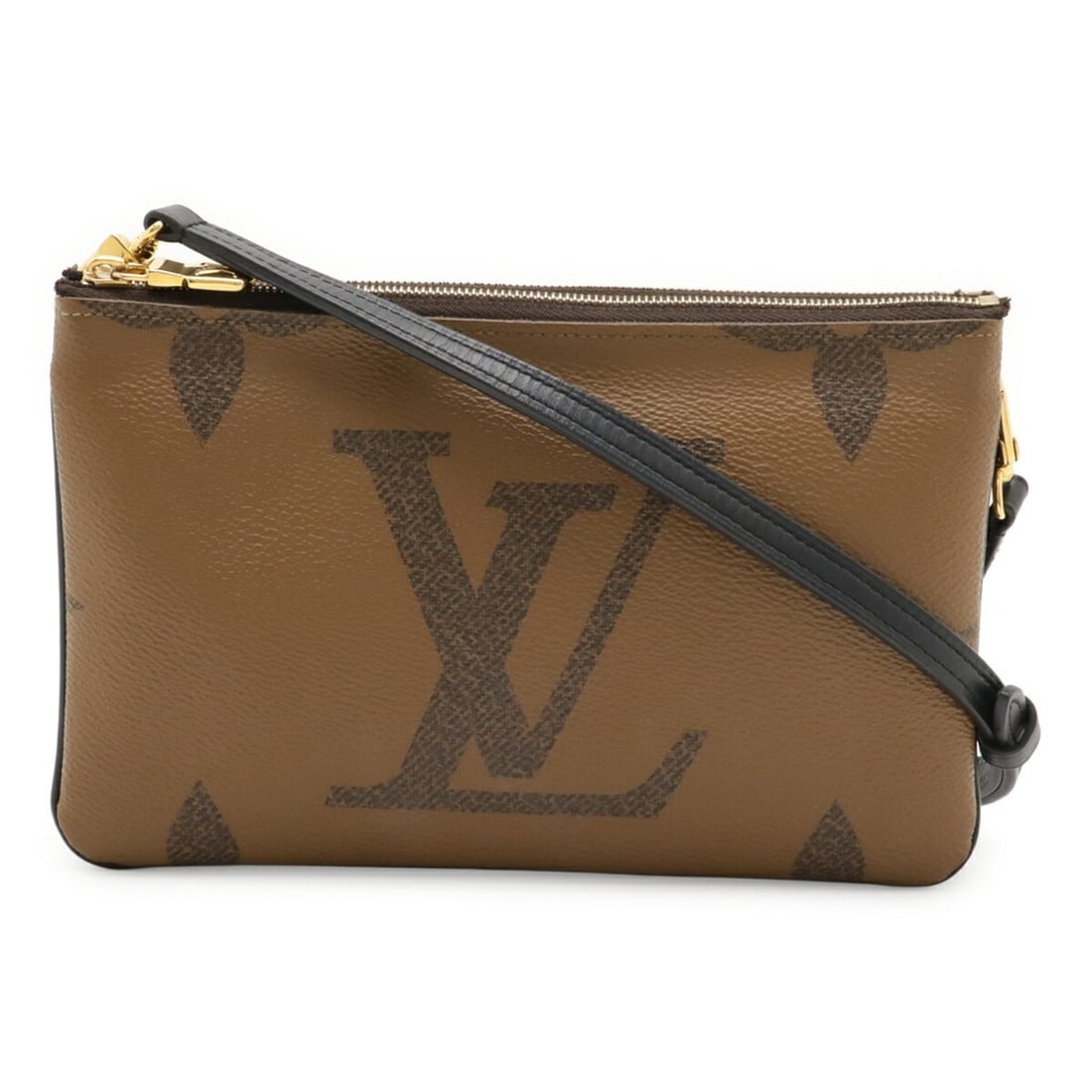 LOUIS VUITTON Monogram Giant Reverse Pochette Double Zip Shoulder Bag/Clutch Bag/Pouch M69203: --- Catalog ---Category: SizeSize (HxWxD): 13cm x 20.5cm x 2.5cm / 5.11'' x 8.07'' x 0.98''Category: DesignType: Clutch bag, Pochette, Pouch, Shoulder bagGender: WomenMaterial: PVC , Leather Category: