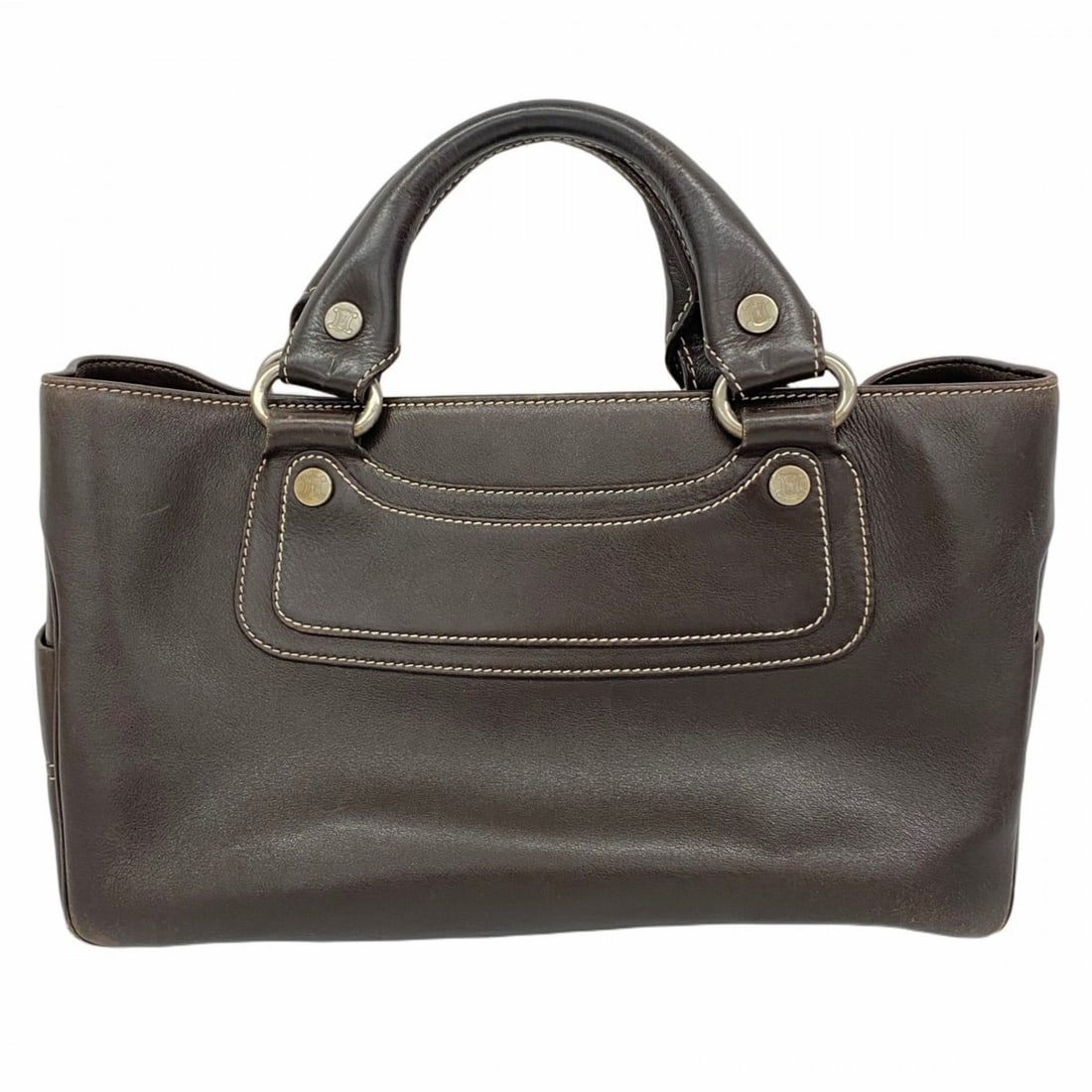 Celine Boogie Bag Leather Brown Women's Handbag: --- Catalog ---Category: SizeSize (HxWxD): 19cm x 33cm x 13.5cm / 7.48'' x 12.99'' x 5.31''Category: DesignType: HandbagColor: BrownGender: WomenMaterial: Leather Hardware Color: SilverCategory: Gener