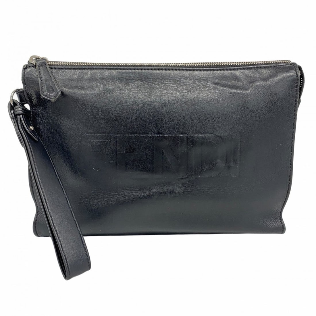 Fendi clutch bag in black leather for women (1 of 18)