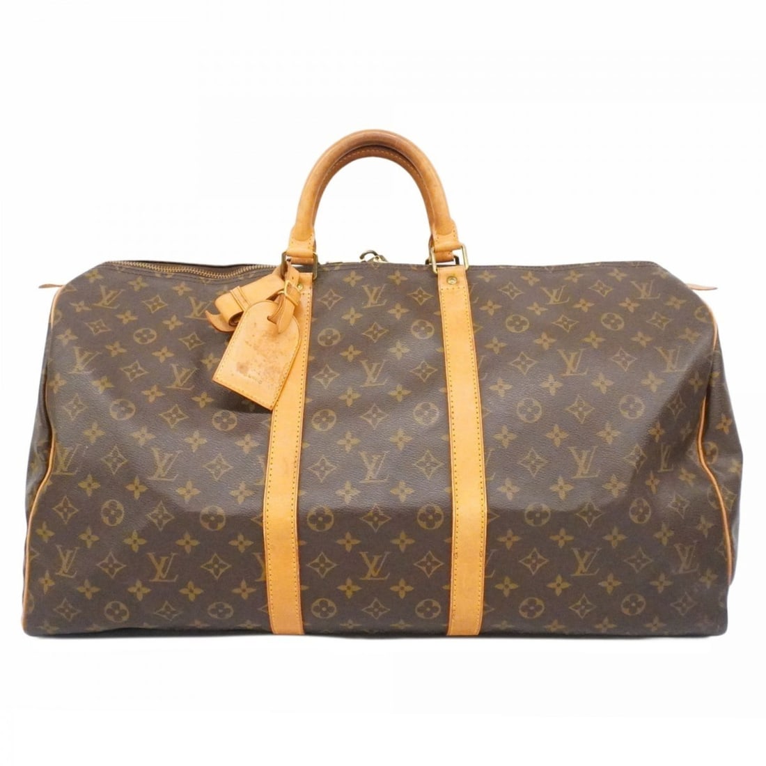 Louis Vuitton Monogram Keepall 55 Boston Bag M41424 Brown Men's and Women's (1 of 19)