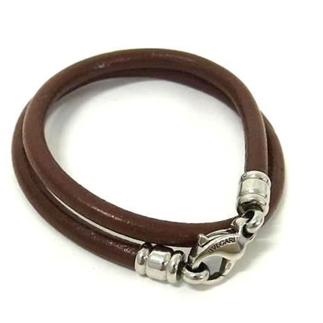 BVLGARI Bvlgari choker necklace in brown leather for men and women: --- Catalog ---Category: SizeNeck Circumference: 38.4 cm / 15.11''Category: DesignColor: BrownStyle: FashionGender: Men,Women,UnisexMaterial: LeatherNecklace Type: ChokerCategory: GeneralBrand: Bvlgar