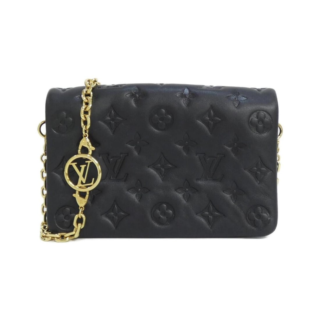 Louis Vuitton Coussin Pochette M82116 Shoulder Bag: --- Catalog ---Category: SizeSize (HxWxD): 13cm x 20cm x 5cm / 5.11'' x 7.87'' x 1.96''Category: DesignType: Pochette, Shoulder bagColor: BlackGender: WomenMaterial: Leather Hardware Color: