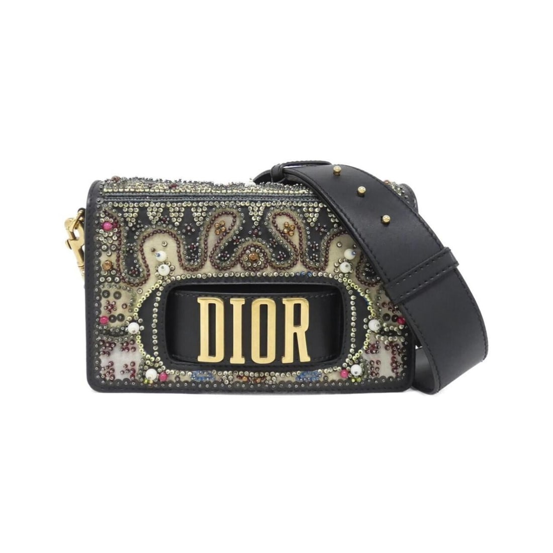 Christian Dior Evolution M8000CHEM Shoulder Bag: --- Catalog ---Category: SizeSize (HxWxD): 16cm x 25cm x 9cm / 6.29'' x 9.84'' x 3.54''Category: DesignType: Shoulder bagColor: Black, Multi-colorGender: WomenMaterial: Leather , Beads , Canvas