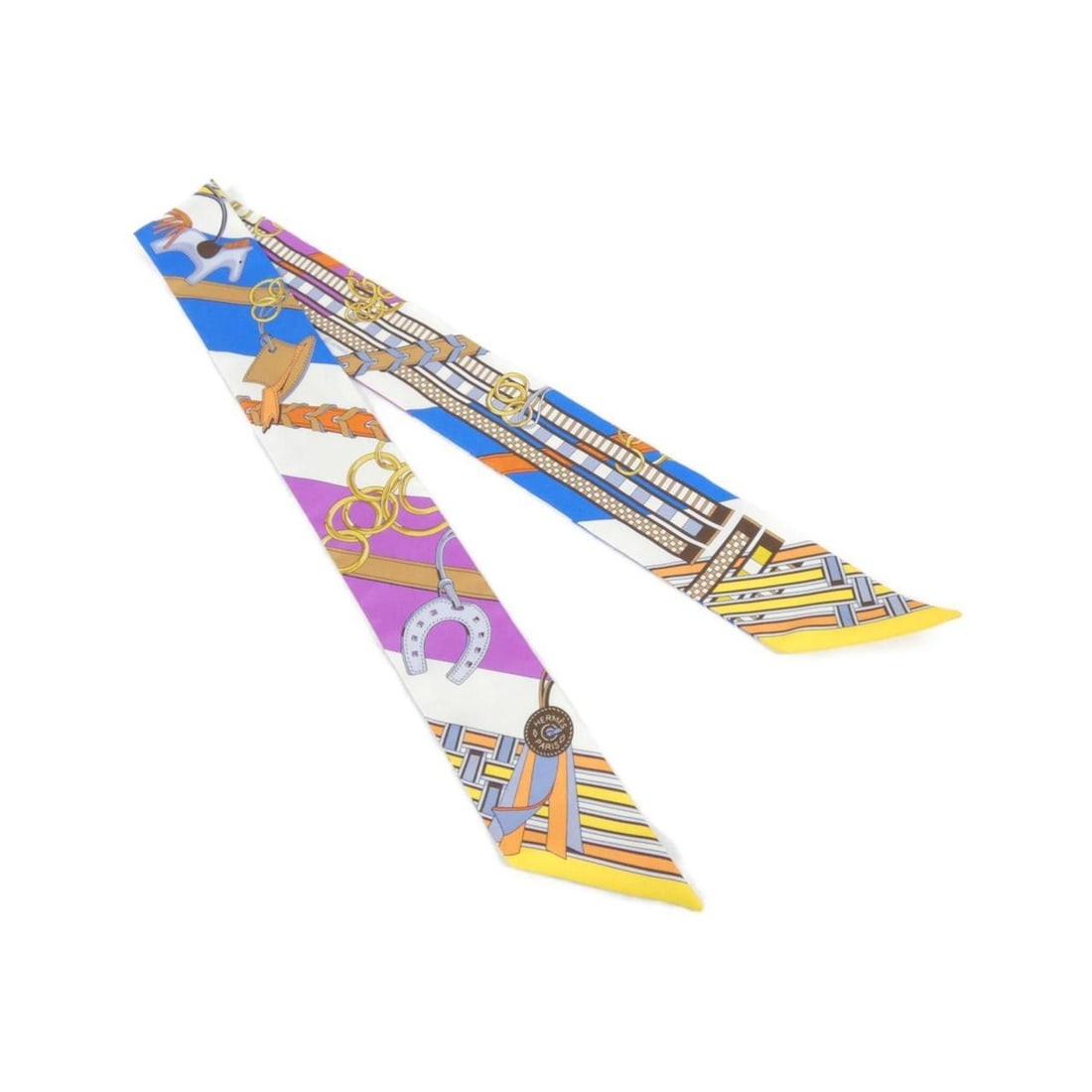 Hermes BRIDES ET GRIS Twilly Scarf 062849S: --- Catalog ---Category: SizeSize (LxW): 86cm x 5cm / 33.85'' x 1.96''Category: DesignType: ScarfColor: Blue, WhiteGender: Men,WomenMaterial: Silk Category: GeneralMPN: 062849SBrand: Hermes--- Item