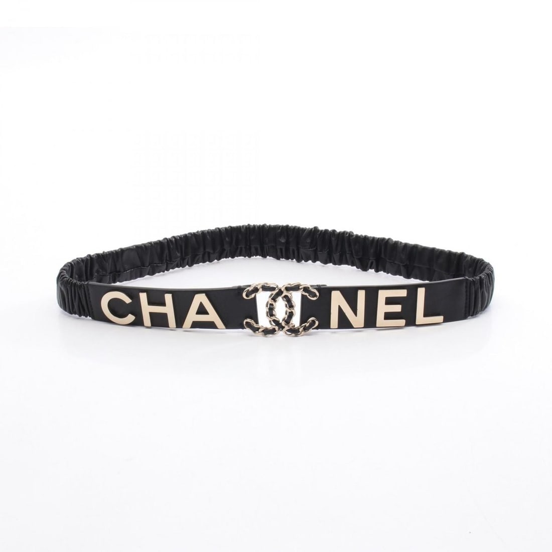 CHANEL Coco Mark Belt, Leather, Women's, Black: --- Catalog ---Category: SizeWidth: 3cm / 1.18''Length: 75.5cm / 29.72''Category: DesignType: Standard beltColor: BlackGender: WomenEmbellishment: AbrasionMaterial (Strap): Leather Category: GeneralBr