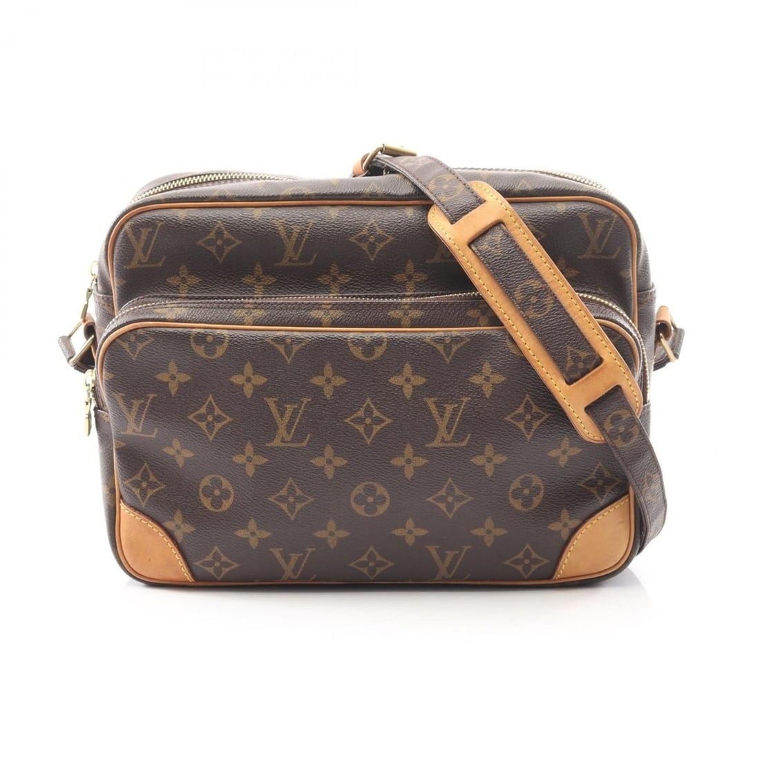 Louis Vuitton Nile Monogram Shoulder Bag, Coated Canvas and Leather, Women's, Brown, M45244 (1 of 10)