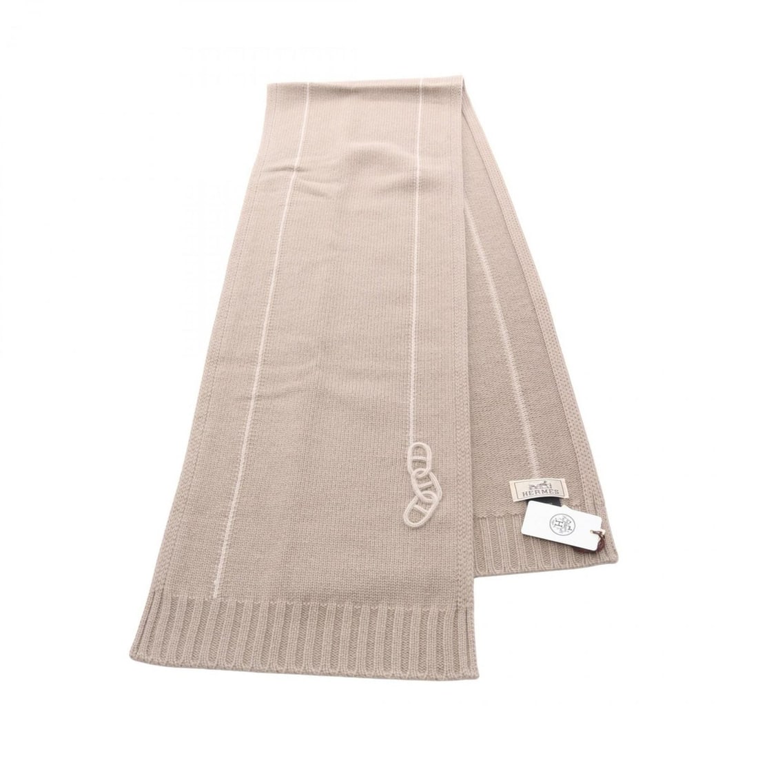 Hermes Hermès Maillon Treasure Scarf, Cashmere, Women's, Beige: --- Catalog ---Category: SizeSize (LxW): 1.76m x 29.5cm / 69.29'' x 11.61''Category: DesignType: StoleColor: BeigeGender: WomenMaterial: Cashmere Category: GeneralBrand: Hermes--- Item List ---Section