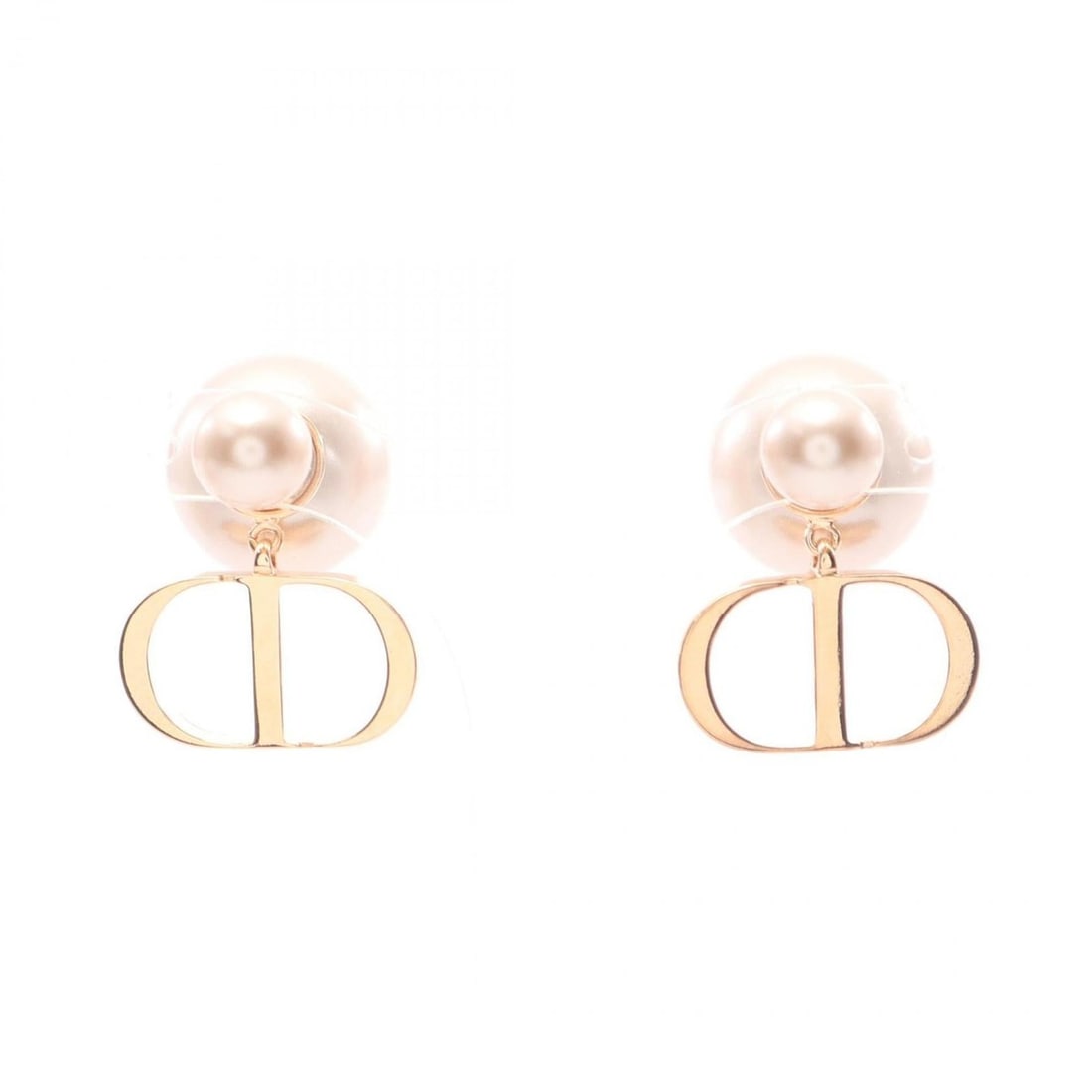 Christian Dior Dior Tribales Tribal Earrings in Stainless Steel with Faux Pearls for Women Gold and (1 of 11)