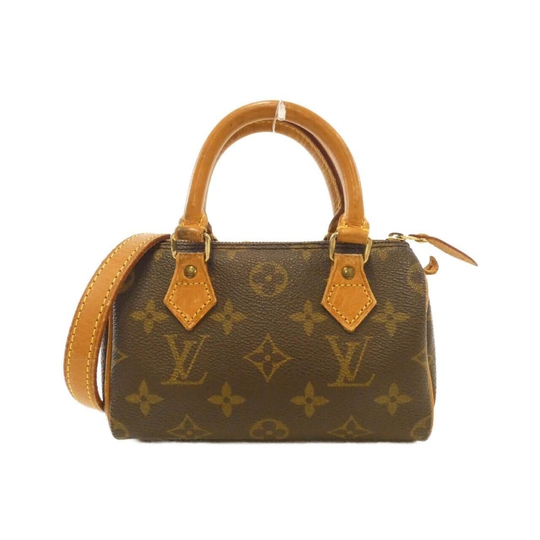 Louis Vuitton Monogram Mini Speedy Boston Bag M41534+J00145 (1 of 10)