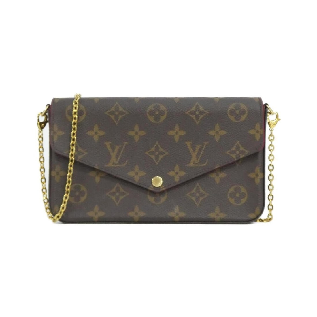 Louis Vuitton Monogram Pochette Felicie M81896 Shoulder Bag: --- Catalog ---Category: SizeSize (HxWxD): 12cm x 21cm x 3cm / 4.72'' x 8.26'' x 1.18''Category: DesignType: Pochette, Shoulder bagColor: MarronGender: WomenMaterial: Coated canvas Hardware Color: Gol