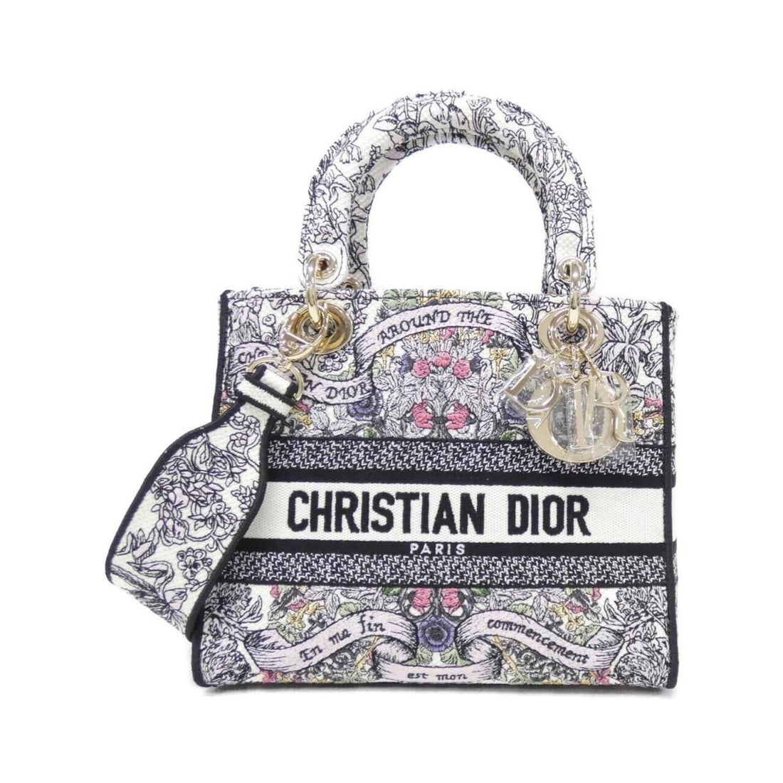 Christian Dior DIOR AROUND THE WORLD Lady D-Light Medium M0565OEDO Handbag: --- Catalog ---Category: SizeSize (HxWxD): 20cm x 24cm x 14cm / 7.87'' x 9.44'' x 5.51''Category: DesignType: HandbagColor: Multi-color, WhiteGender: Men,WomenMaterial: Canvas Hardware Color: GoldCate