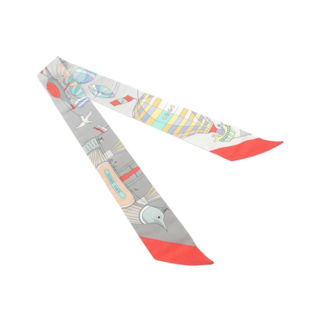 Hermes LES FOLIES DU CIEL Twilly 061722S Scarf Muffler (1 of 19)