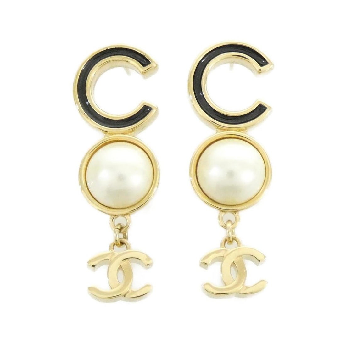 Chanel ABE234 earrings: --- Catalog ---Category: SizeSize (HxWxD): 47.00mm x 16.00mm / 1.85'' x 0.63''Category: DesignType: Stud earringsColor: Black, Gold, WhiteGender: WomenCategory: GeneralMPN: ABE234Brand: Chanel--- Item