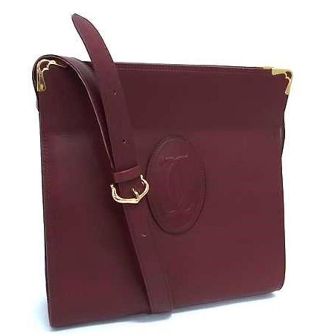 Cartier Must Line Shoulder Bag, Bordeaux Leather, Women's: --- Catalog ---Category: SizeSize (HxWxD): 25cm x 25cm x 7.5cm / 9.84'' x 9.84'' x 2.95''Category: DesignType: Handbag, Shoulder bag, Tote bagColor: BordeauxGender: Men,WomenMaterial: Leather Category