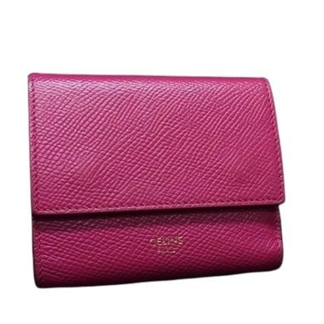 CELINE Small Trifold Wallet in Purple Leather for Women: --- Catalog ---Category: SizeSize (HxWxD): 9cm x 10.5cm x 3cm / 3.54'' x 4.13'' x 1.18''Category: DesignType: Wallet (tri-fold)Color: PurpleGender: WomenMaterial: Leather Category: GeneralBrand: Celin